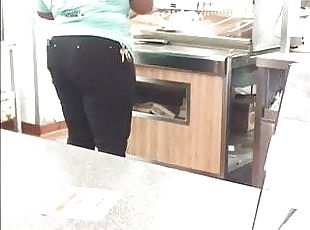Ghetto Thicc Ebony behind the counter 
