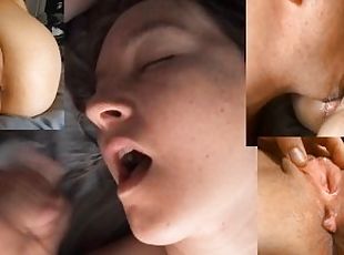 She orgasms tasting cum, He licks BIG MILF PUSSY & ASS. They orgasm @ same time