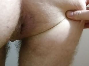 My ass filled with cum after hard bareback sex with handsome hunk