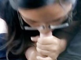 Sexy masked Filipino girl Love sucking his cock and deepthroating it