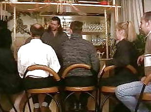 Group sex at the bar with daddies