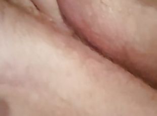Playing with my hairy wet pussy