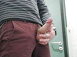 Jerking off in the office toilet 2