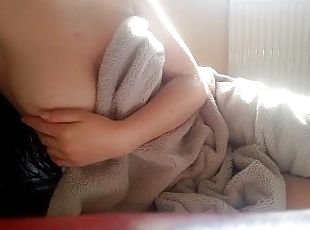 I left the WEBCAM ON and Caught my GF 's ORGASM when she Woke Up