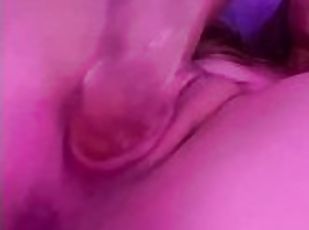 Teen slut fucking herself with dildo pussy dripping cum