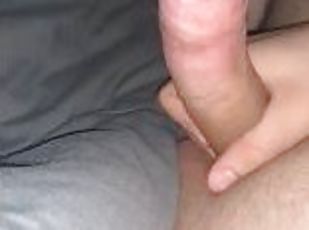 Jerking off my big white dick