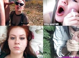 Cum on Face BEST COMPILATION of Vilu and Mi