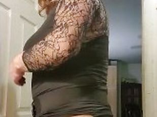 Trans slut getting horny, pantyhose Fetish