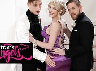 TRANS ANGELS - Izzy Wilde Takes Cole Church's & Steve Rickz's Dicks From Behind At The Prom Night