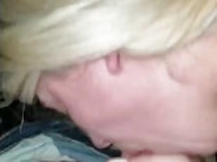 offentlig, amatør, babes, blowjob, par, svelging, pov, cum, blond