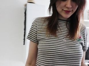 Beautiful babe sucks dick POV - Lana Evans