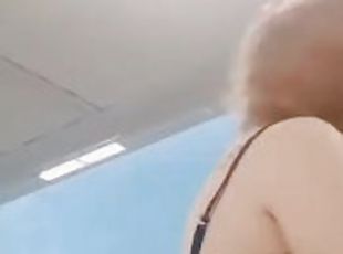 SLUT MASTURBATES WHILE PUMPING GAS IN FRONT OF EVERYONE