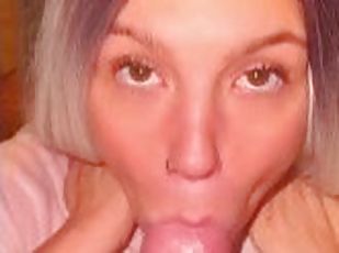 Kone, Amatør, Babes, Blowjob, Cumshot, Stor pikk, Milf, Pov, Cum, Blond