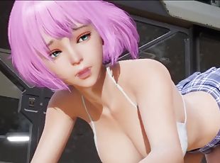 Negresa, Lesbiana, Negru, Hentai, Dildo, 3d