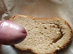 Hot cum on food bread handjob alone starbucks restaurant