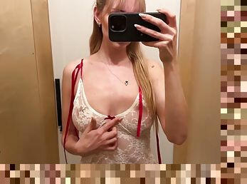 Transparent lingerie try on