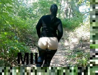 Fat Booty Milf Wears See Through Pants At Public Park