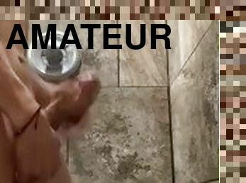 Precum in the shower