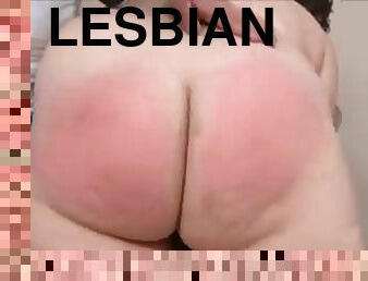 lesbo-lesbian, tukeva, perä-butt, runkkaus-spanking