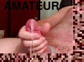 Big hard cock grows and cums