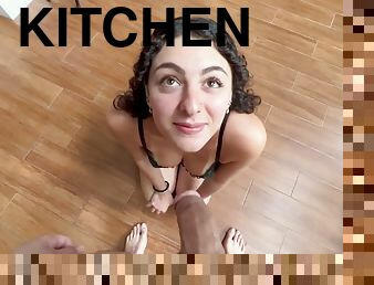 Starrysighh - Fuck In Kitchen - Big tits brunette girlfriend in amateur hardcore