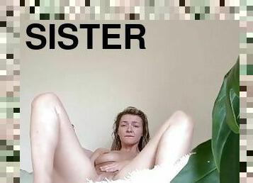 Step sister plays with herself.