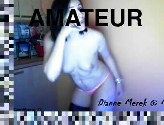 Topless dance on webcam