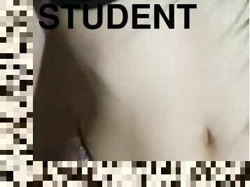 Sexy student touches herself.????????
