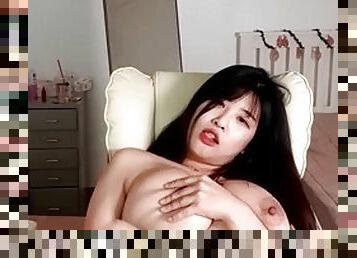 asia, payudara-besar, amatir, webcam, seorang-diri, korea