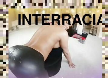 interracial, pornostjerne, stram, rumpe-butt, fetisj, latex