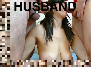 Bisexual Husband Shared His Wife With A Friend. Threesome. Mmf. Cuckold. Femdom