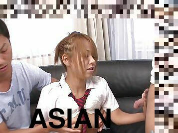 asiatisk, skolejente, amatør, tenåring, japansk, compilation, ekkel