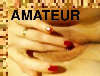 masturbation, orgasm, fru, amatör, vått