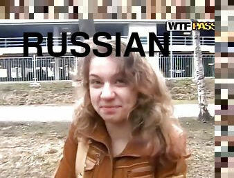 Cute russian college girl likes cock