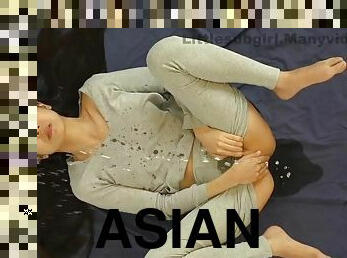 asiatisk, masturbation, fitta-pussy, kvinnligt-sprut, amatör, tonåring, ung18, fantastisk