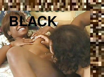 Amazing black slut enjoys fingers and dick inside her wet pussy and ass
