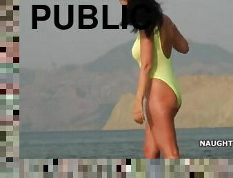 public, plage, bikini