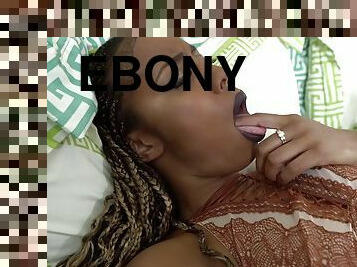 Ebony babe punished for removing her ankle bracelet