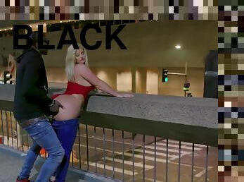 BLACKEDRAW This WILD thicc blond hair babe said she's do anything for BIG BLACK DICK