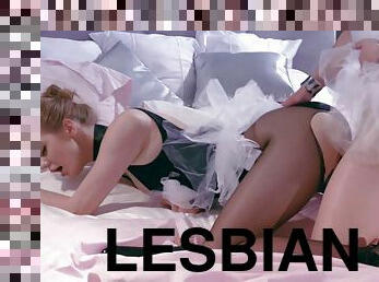 колготки, страпон, лесбіянка-lesbian, іграшка, порнозірка, блондинка, жіноча-білизна, гнучка
