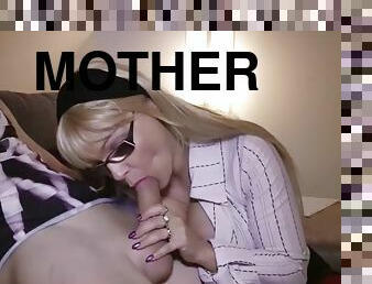 Passionate mother son blowjob