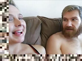 rumpe, store-pupper, kone, cumshot, milf, strand, pov, blond