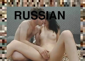 Nice russian couple camshow blowjob and fucking