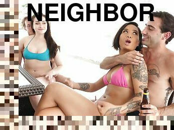 Neighborhood Swingers - Honey Gold group sex