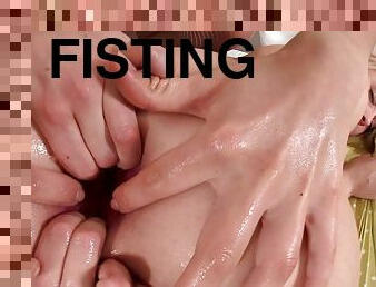 fisting, anal, lesbisk, tenåring, første-gang, ung-18, blond, rumpe-butt, rumpe-knulling