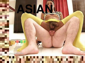 Asian lewd t-girl amazing porn video