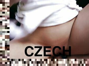 Czech blonde sweet cat riding the hard dick