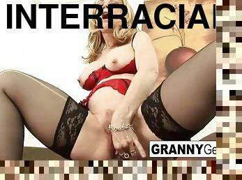 The legendary Nina Hartley has an amazing interracial