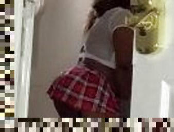 masturbación, mayor, orgasmo, colegiala-schoolgirl, amateur, negra-ebony, adolescente, mamá, medias, rejilla