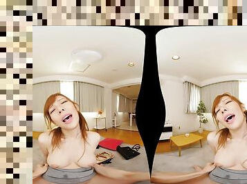 Perverted redhead asian babe incredible VR video